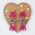 Mom Flower Earrings - Acrylic