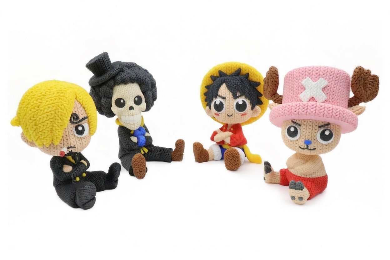 3D Printed - One Piece Knitted Anime Characters